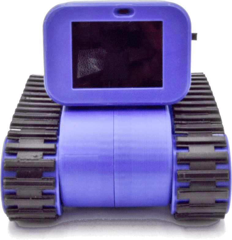 Treads Robot for grades K-3 seen from the front with its screen off
